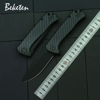 BEKETEN ZT 0804CF Flipper Folding Nož Titanium + Ogljikovih Vlaken Ročaj Prostem Kampiranje Preživetje Taktično Žepni Noži EOS Orodja
