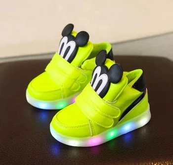 Risanka Miško Otroci Priložnostne Čevlji LED Pisane Osvetljeno Visoke Kakovosti Fantje Dekleta Čevlji Modni Lep Otroški Superge za Tenis