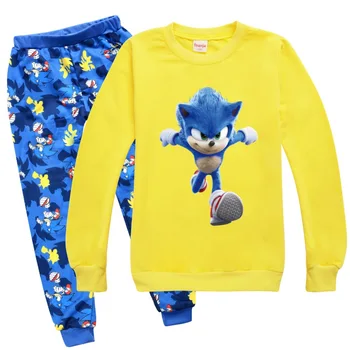 Sonic Hedgehog 3D Otroci Hoodies za sonic otroška Majica za Fante, Dekleta Znoj Shirt Otrok Hoodies Oblačila, hlače 2pc